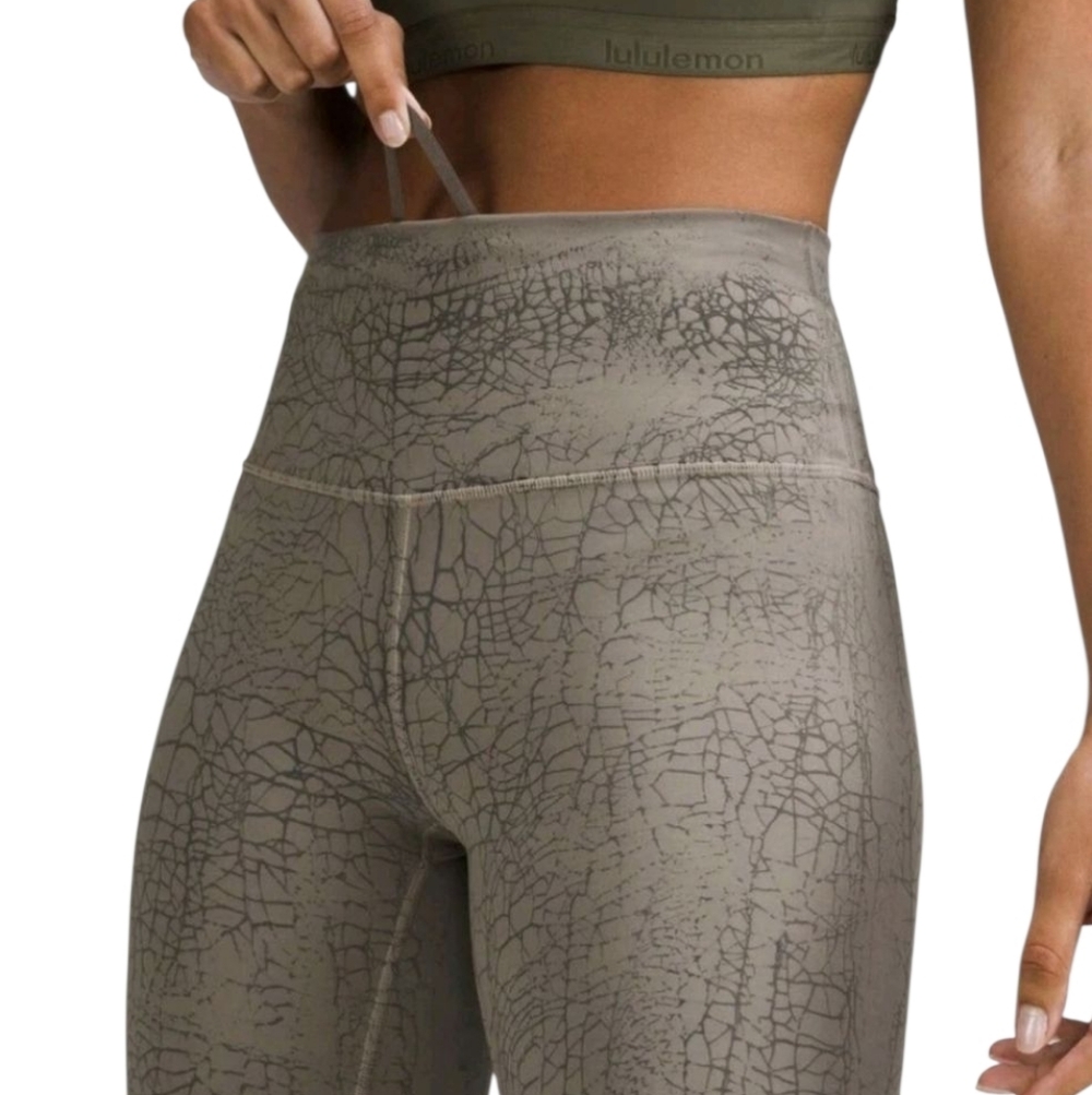 Lululemon Wunder Train 25" Thread Dye Rover Black Tight Womens 6 Gymcore Earthy - Picture 4 of 9